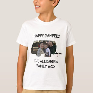 Custom trailer caravan family photo happy campers T-Shirt