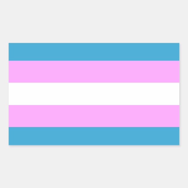 Custom Trans Flag Rectangular Sticker (Front)