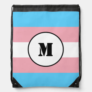 Custom Transgender flag Drawstring Backpack