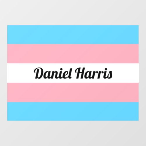 Custom Transgender Flag Pride Month Window Cling