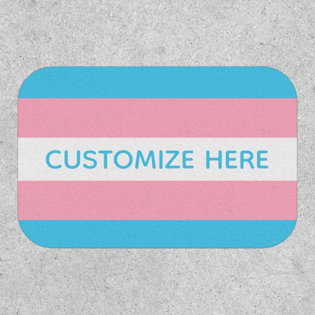 Custom Transgender Pride Flag Patch (Front)