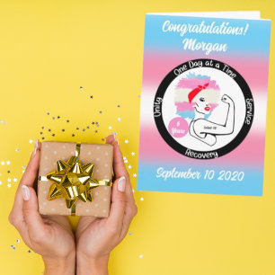 Custom Transgender Sobriety Card - Trans Recovery