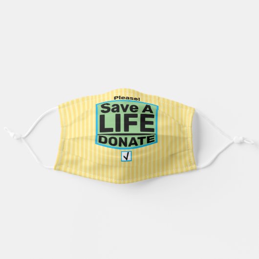 Custom Transplant Organ Donor Awareness Mask (Front, Unfolded)