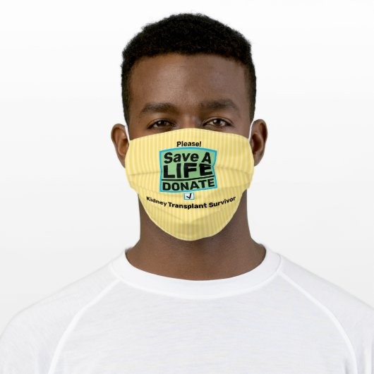 Custom Transplant Organ Donor Awareness Mask (Worn)