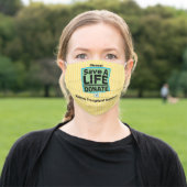 Custom Transplant Organ Donor Awareness Mask (Outside)