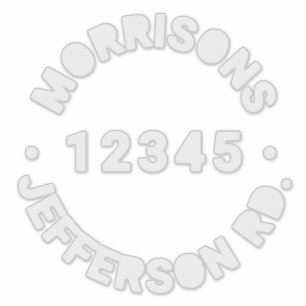 Custom trash garbage recycling bin Address number Sticker