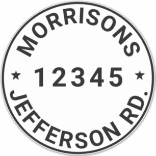 Custom trash garbage recycling bin Address number Sticker