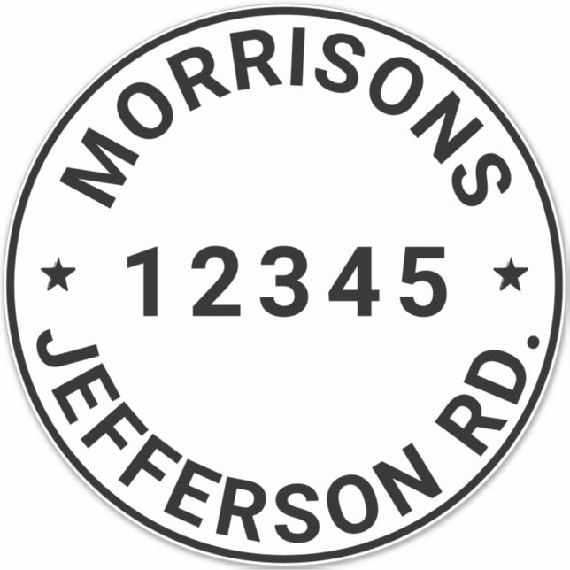 Custom trash garbage recycling bin Address number Sticker (Front)