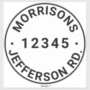 Custom trash garbage recycling bin Address number Sticker