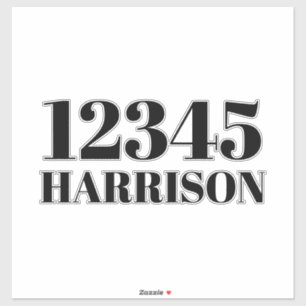 Custom trash garbage recycling bin Address number Sticker