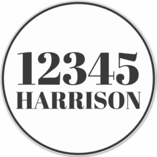 Custom trash garbage recycling bin Address number Sticker