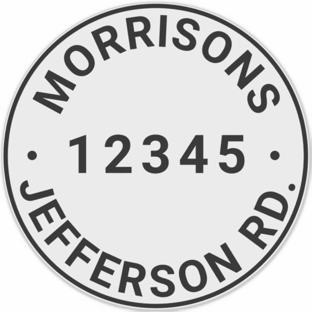 Custom trash garbage recycling bin Address number Sticker (Front)