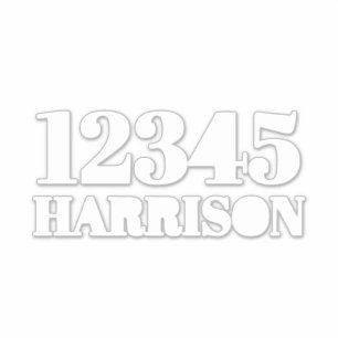 Custom trash garbage recycling bin Address number Sticker