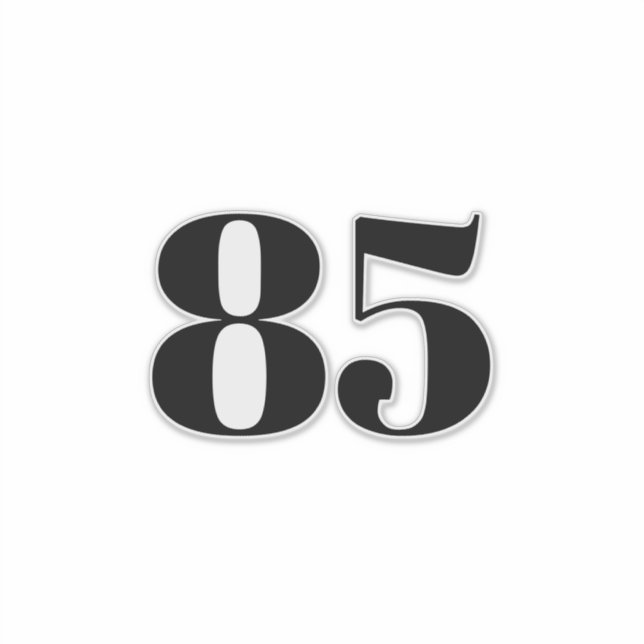 Custom trash recycling bin street number Address Sticker (Front)