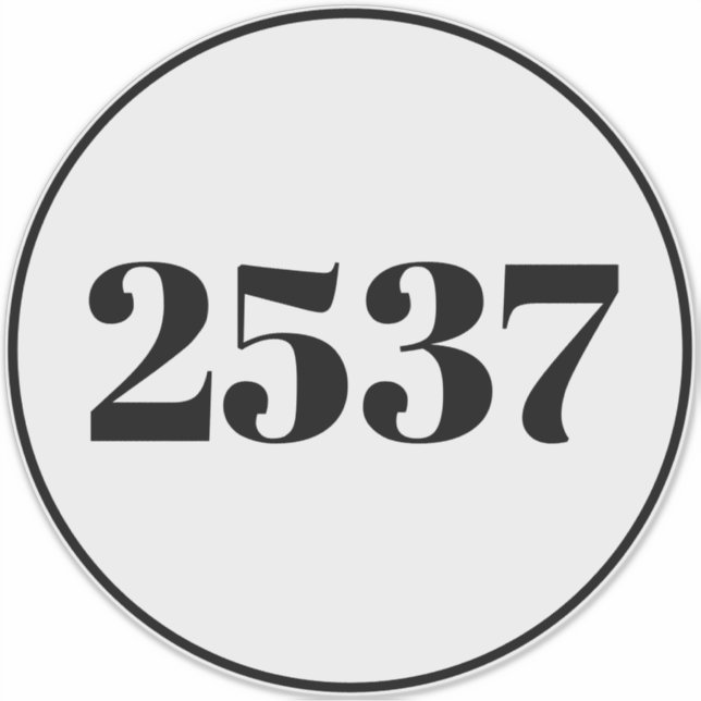 Custom trash recycling can street number Address Sticker (Front)