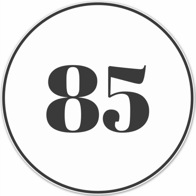 Custom trash recycling can street number Address Sticker (Front)