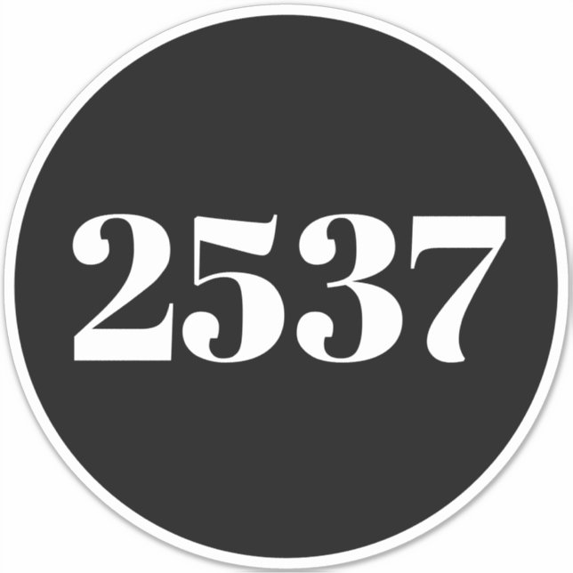 Custom trash recycling can street number Address Sticker (Front)