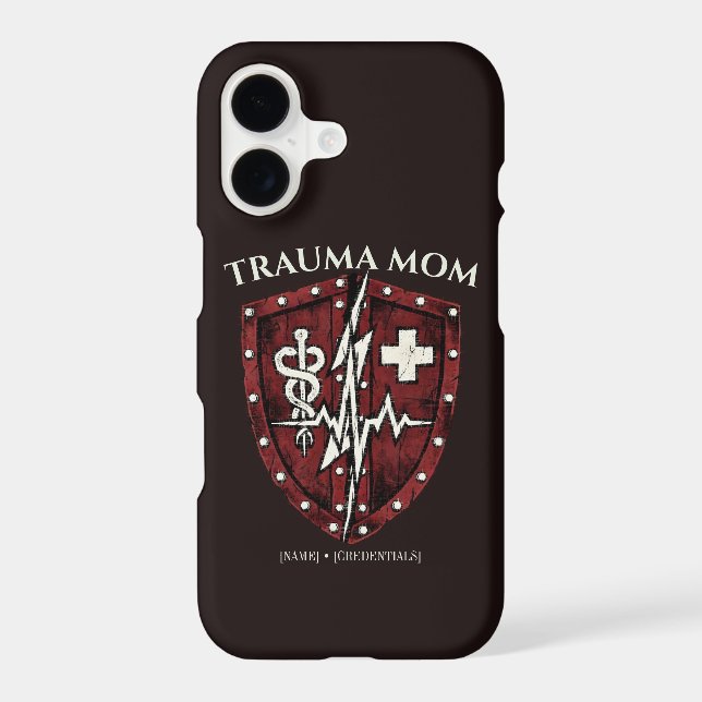 Custom Trauma Nurse Mom Tactical iPhone Case (Back)