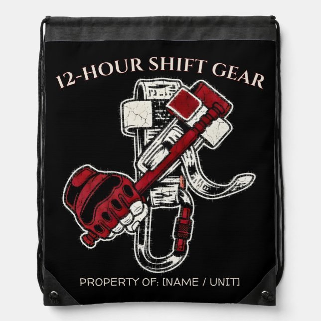 Custom Trauma Nurse Mom Tactical Tourniquet Shift  Drawstring Bag (Front)
