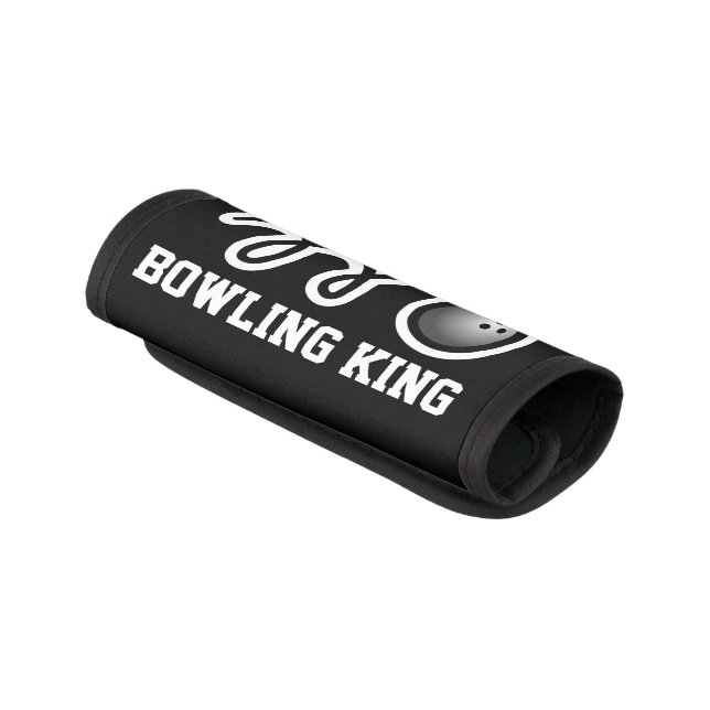 Custom travel luggage handle wrap for bowling bag (Angled)