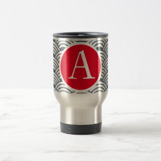 CUSTOM TRAVEL MUG DIY INITIAL JAPANESE WAVES
