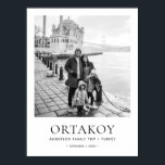 Custom Travel Photo & Details Museum Style Poster<br><div class="desc">Custom museum-style travel photo prints are a stunning way to preserve meaningful memories, and this minimalist personalized photo poster turns your favorite moment into a timeless piece of wall art. Featuring a central black and white or color photo framed by a clean white border and elegant typography, this design offers...</div>