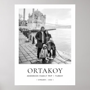 Custom Travel Photo & Details Museum Style Poster