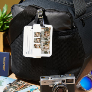 Custom Travel Tag – Family Photo Collage Design
