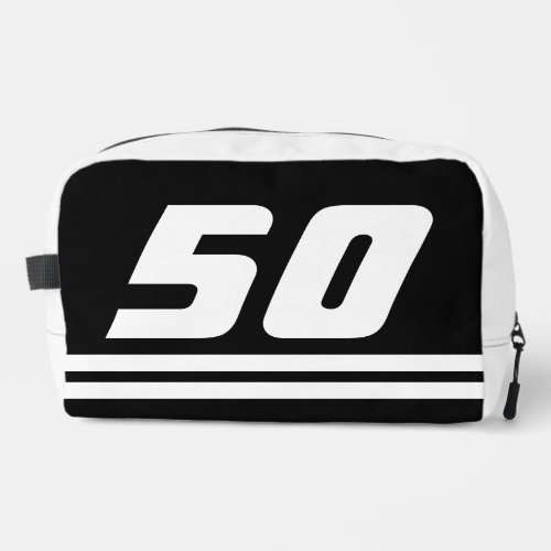 Custom travel toiletry bag for mens 50th Birthday