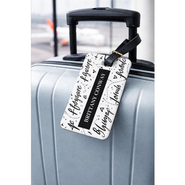 Custom Travel Typography Luggage Tag (Creator Uploaded)