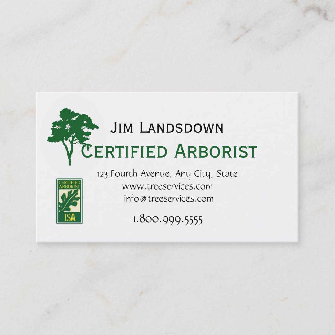 Custom Tree Arborist Business Card | Zazzle