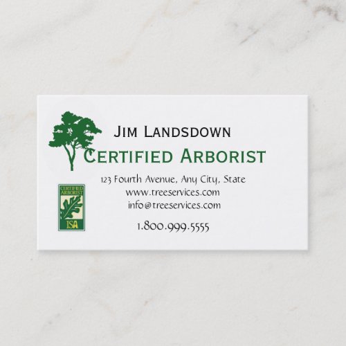 Custom Tree Arborist Business Card