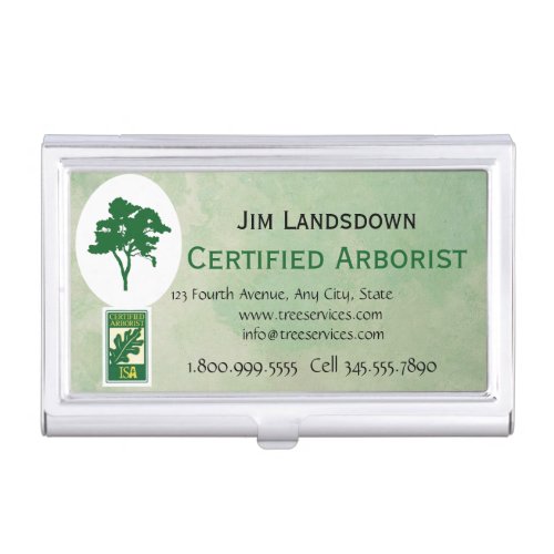 Custom Tree Arborist Landscape  Business Card Case