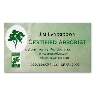 Custom Tree Arborist Landscape Business Card Magnet