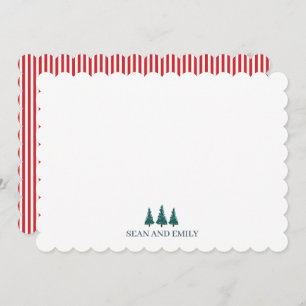 Custom Tree Farm Christmas Stationary Thank You Card