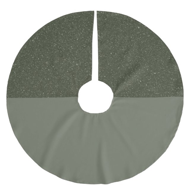 Custom Tree Skirt – Moss Green Split Design (Front)