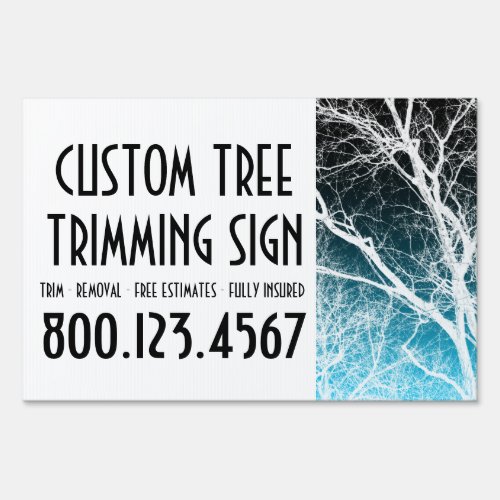 custom tree trimming ghost tree yard sign