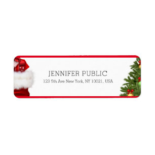 Custom Trendy Christmas Tree Gifts Template Label