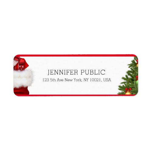 Custom Trendy Christmas Tree Gifts Template Label