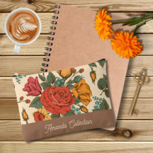 Custom trendy classic botanical pattern Brown