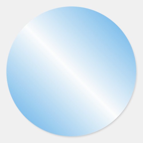Custom Trendy Elegant Blue Color Blank Template Classic Round Sticker