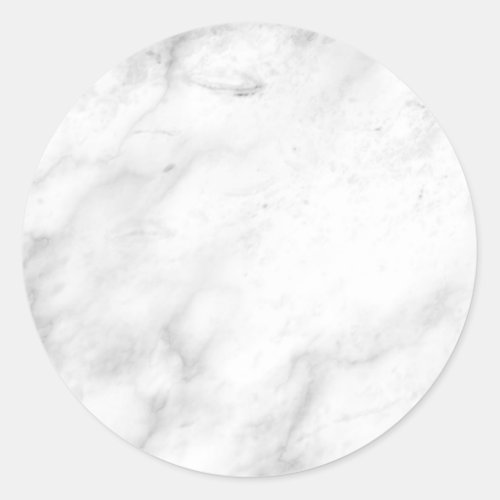Custom Trendy Elegant White Marble Blank Template Classic Round Sticker