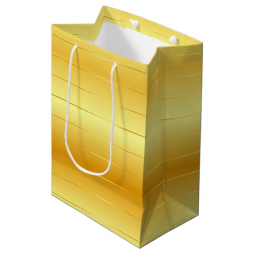 Custom Trendy Gold Look Elegant Modern Template Medium Gift Bag