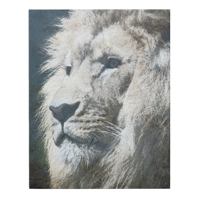 Custom Trendy Lion Template Nature Animal Photo Faux Canvas Print (Front)