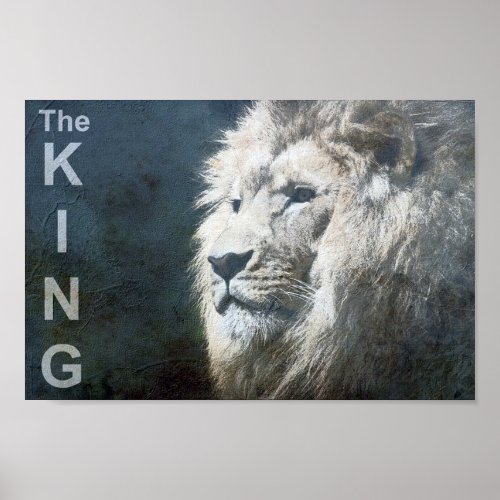 Custom Trendy Lion Template Nature Animal The King Poster