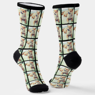 Custom trendy photo collage socks