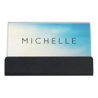Custom Trendy Professional Modern and Simple Desk Business Card Holder