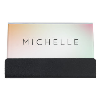 Custom Trendy Professional Modern and Simple Desk Business Card Holder