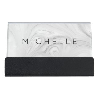 Custom Trendy Professional Modern and Simple Desk Business Card Holder