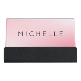 Custom Trendy Professional Modern and Simple Desk Business Card Holder